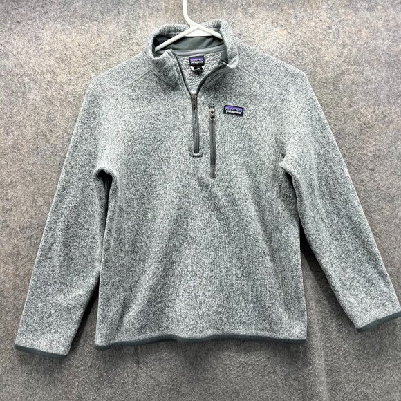 Patagonia Better Sweater Pullover Women Large Gray Fleece Knit Outdoor 1/4 Zip - Picture 1 of 10